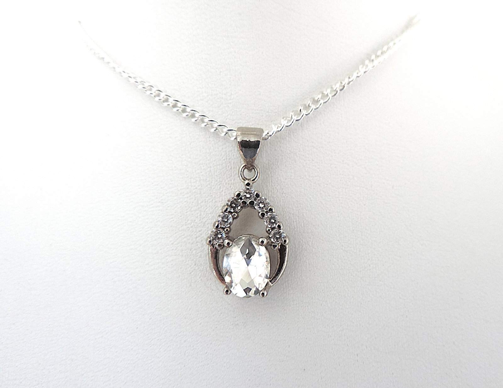 925 Silver Gemstone Pendant Necklace - 2