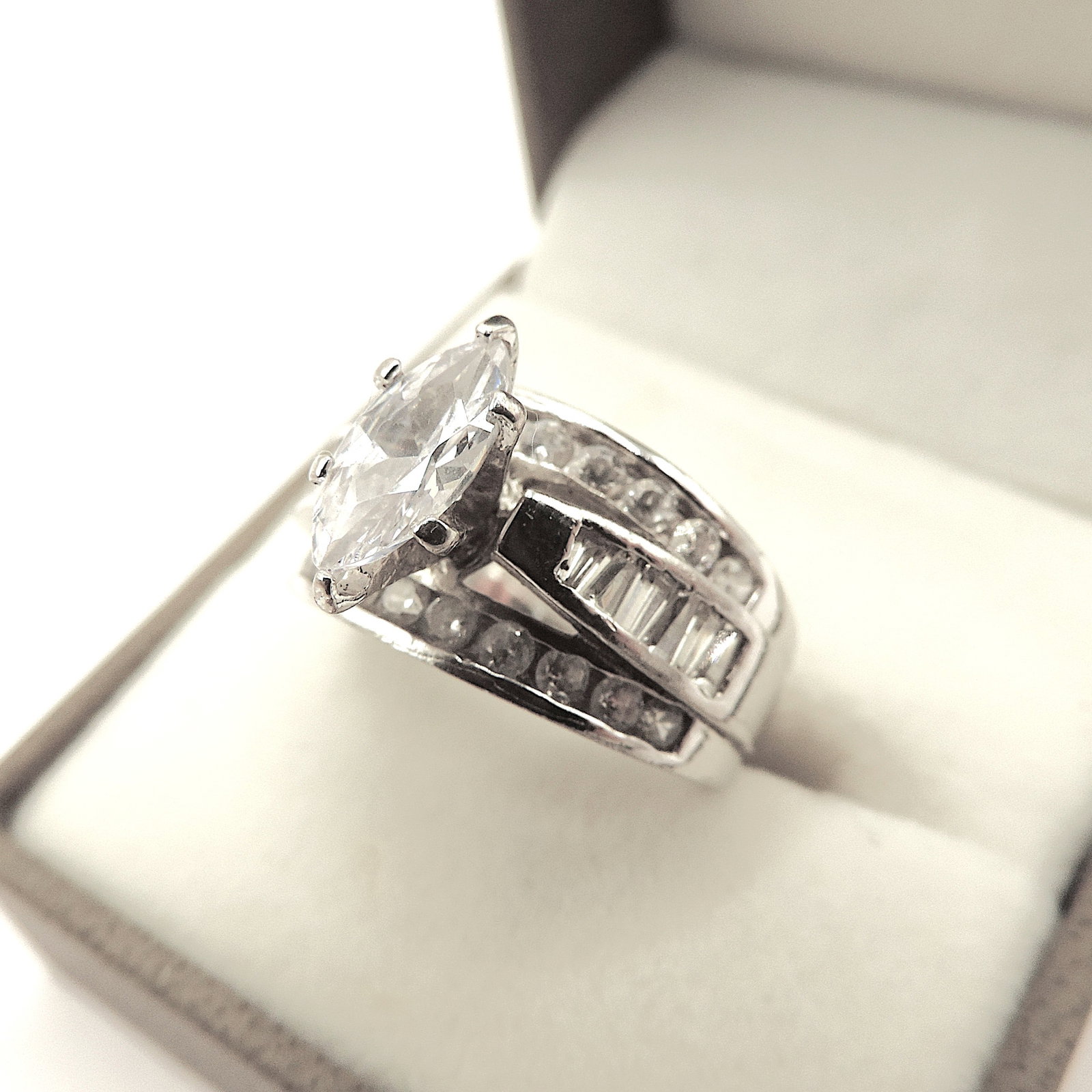 925 Sterling Silver ELANA Simulated Diamond Ring - 4