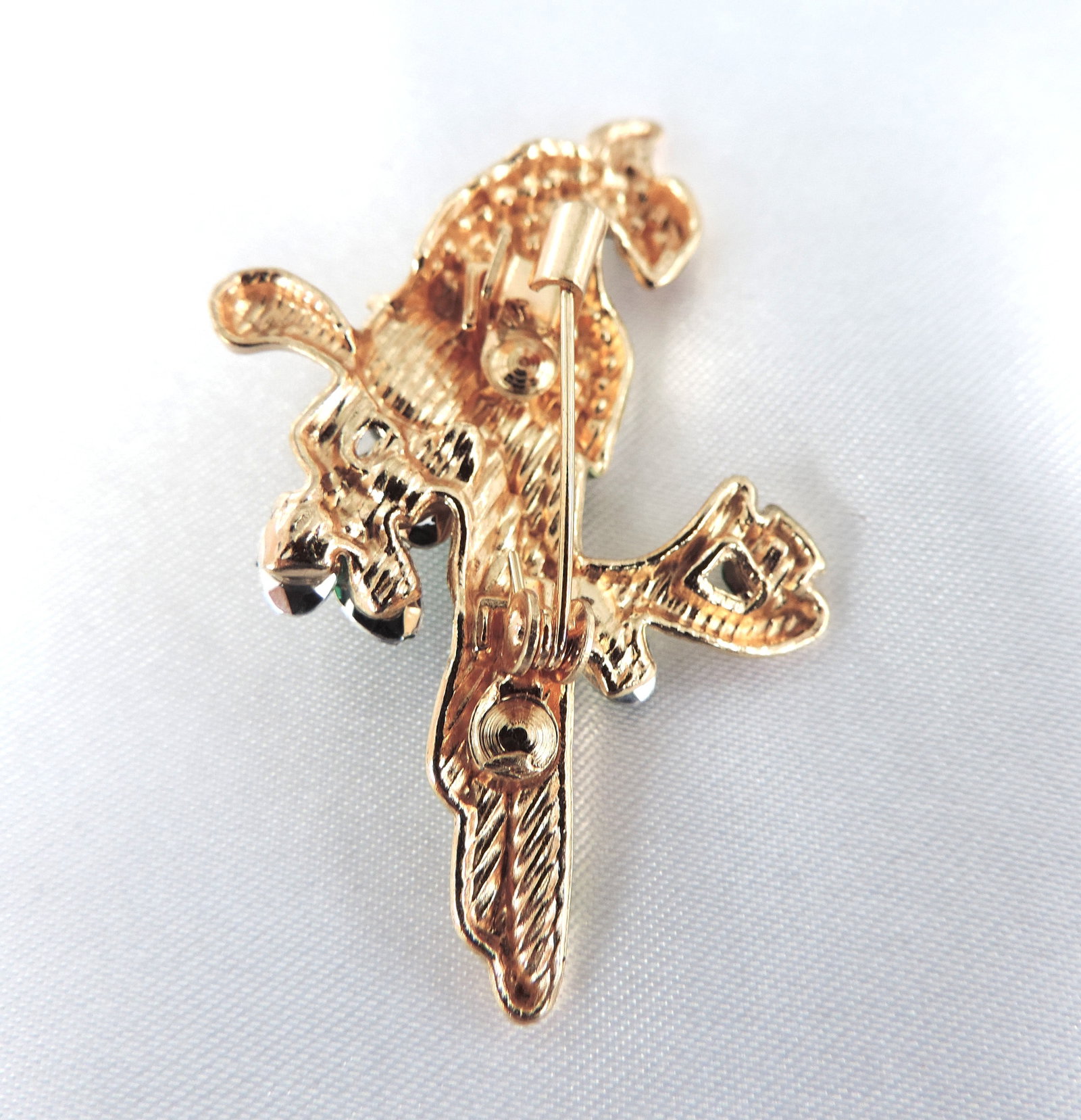 Rhinestone Crystal Parrot Brooch - 2