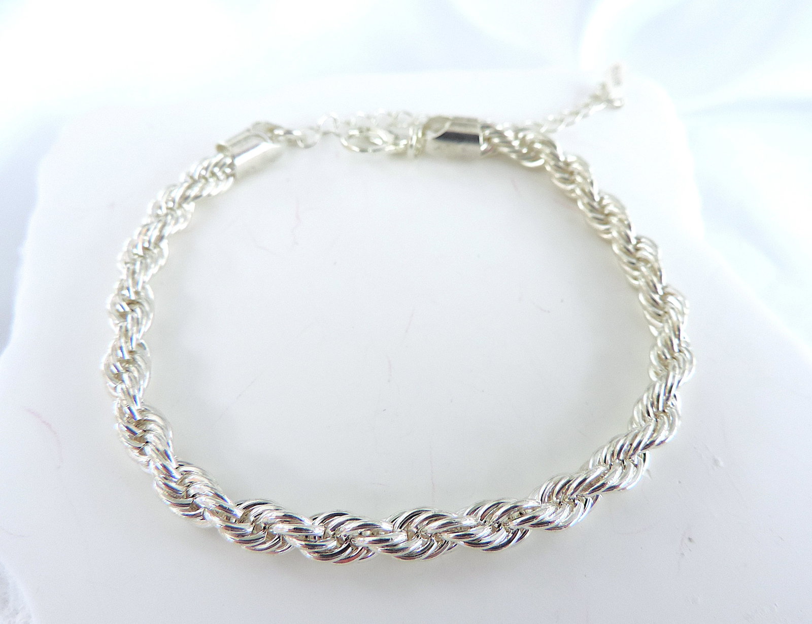 925 Silver Rope Chain Braelet 'New' - 2