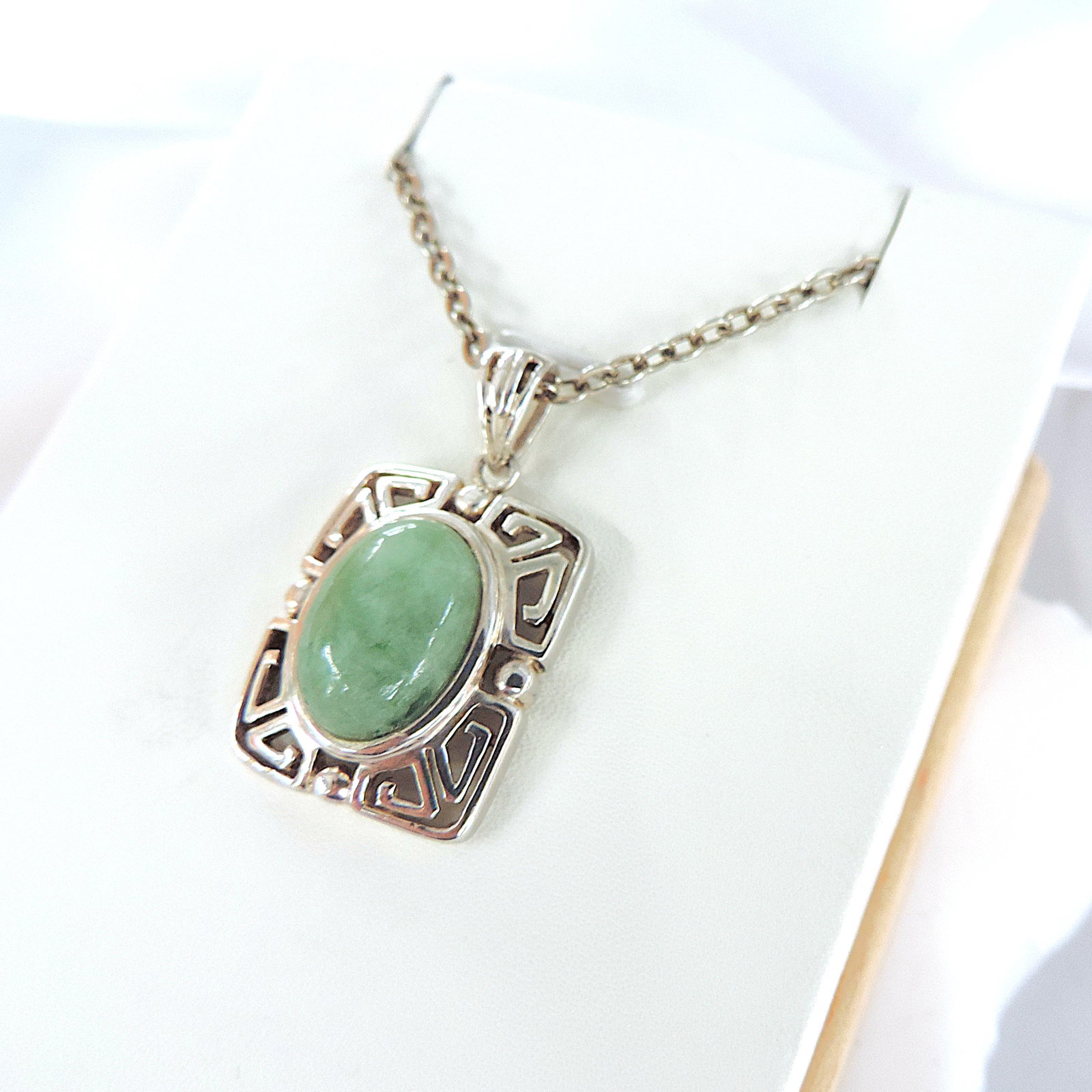 Artisan 925 Sterling Silver Green Turquoise Pendant Necklace - 2