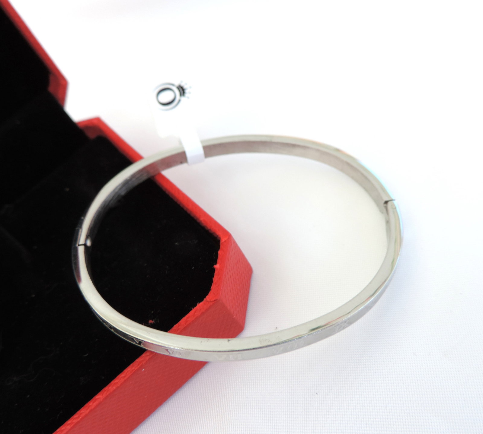 Orrevé Roman Numeral Stainless Steel Hinged Bangle/Bracelet 'New' - 3