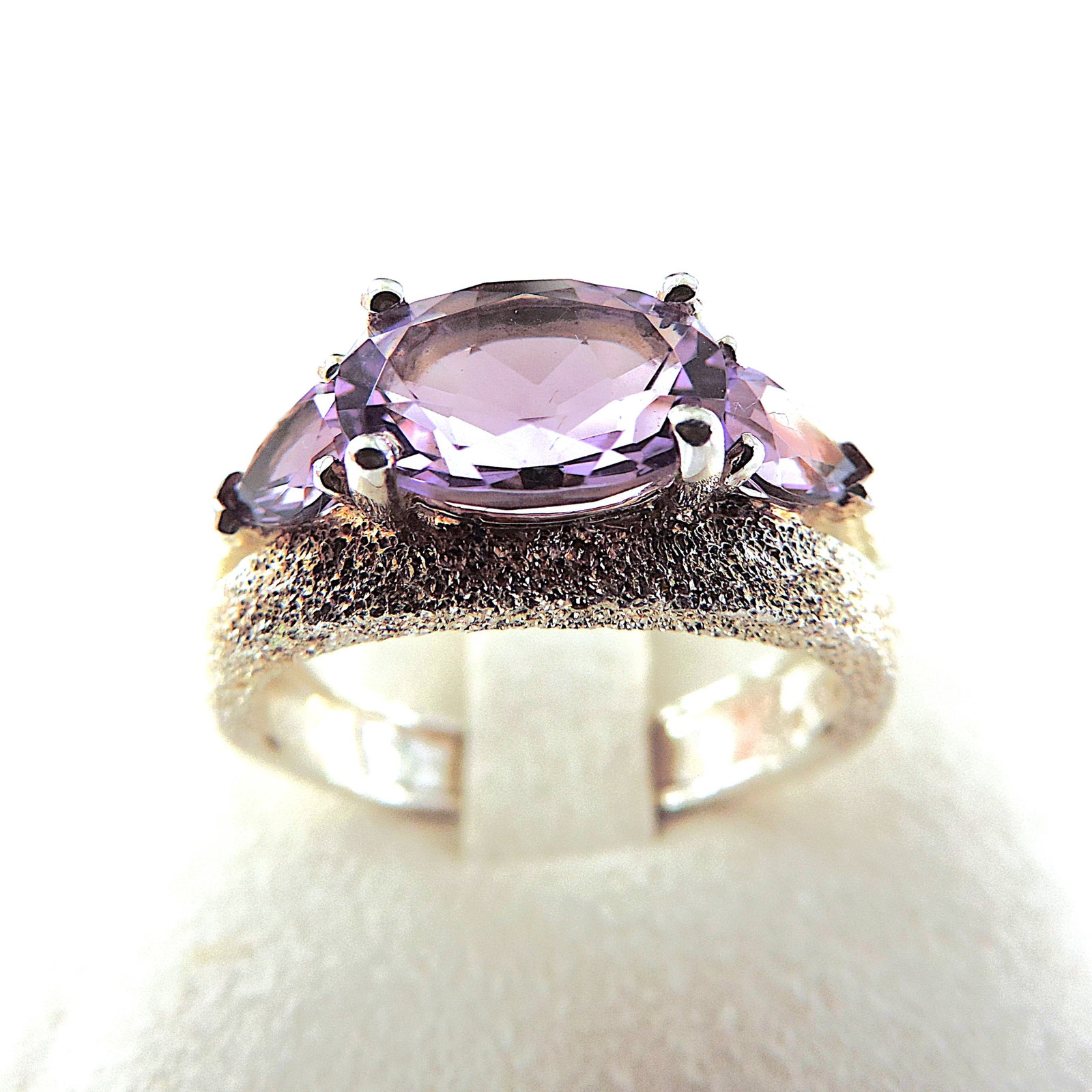 925 Silver Amethyst Gemstone Ring 'New' - 2