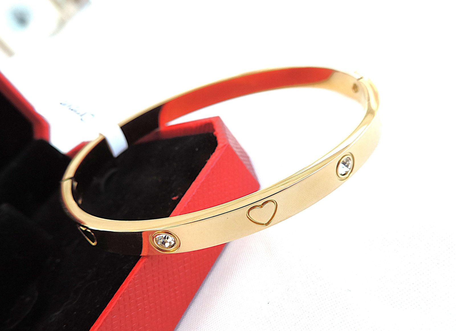 Orrevé 18k Gold Plated Zircon Love Bracelet 'New' - 3