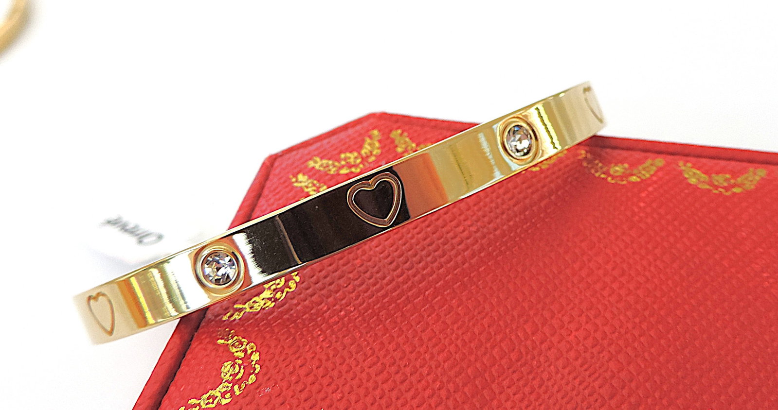 Orrevé 18k Gold Plated Zircon Love Bracelet 'New' - 5