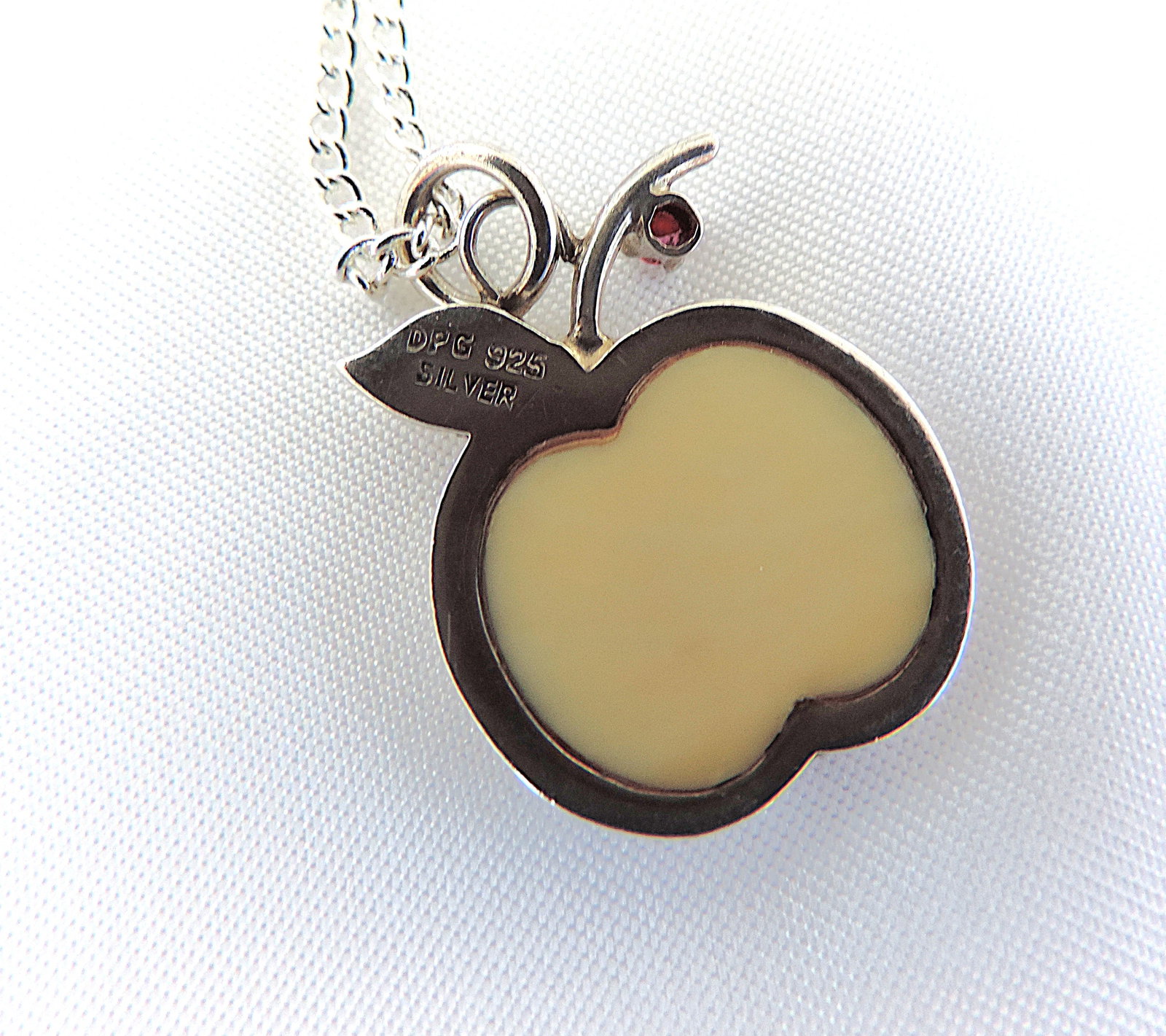 Vintage 925 Silver Ruby Pendant Necklace - 3