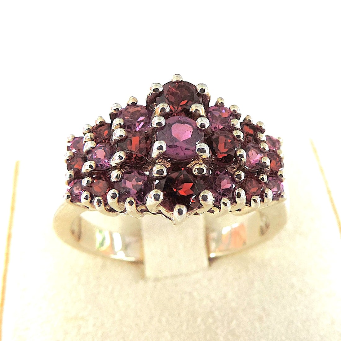 925 Silver Pink & Purple Tourmaline Gemstone Ring 'New' - 5