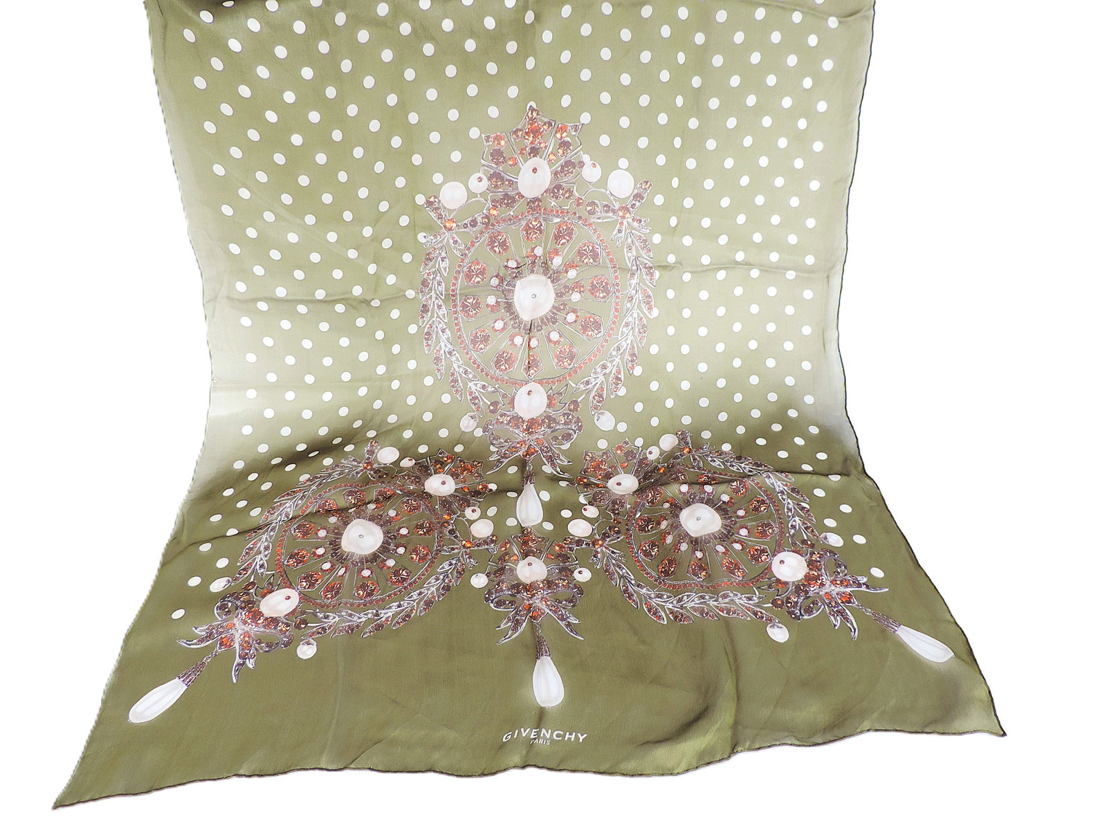 Givenchy Paris Silk Chiffon Scarf - Large 193x66cm - 4