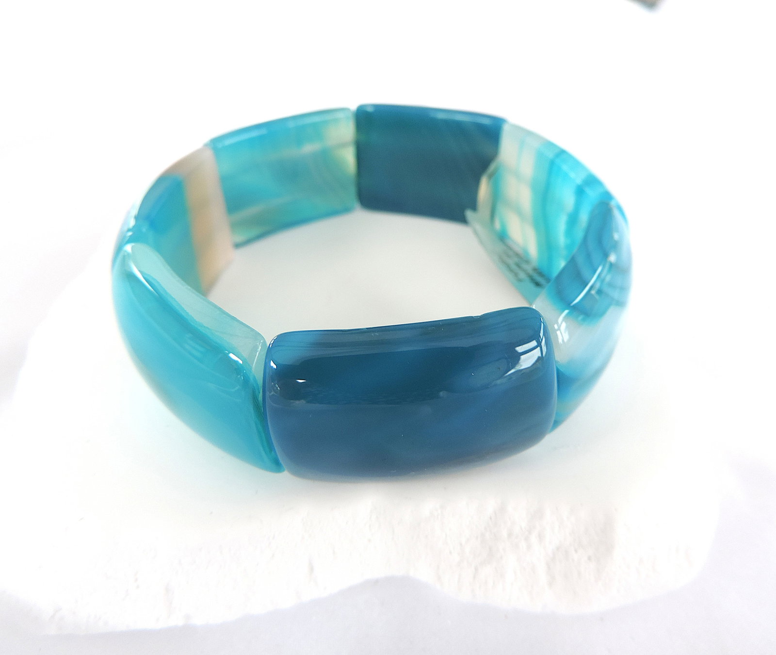 Chunky Brazilian Blue Agate Bracelet 'NEW' - 2