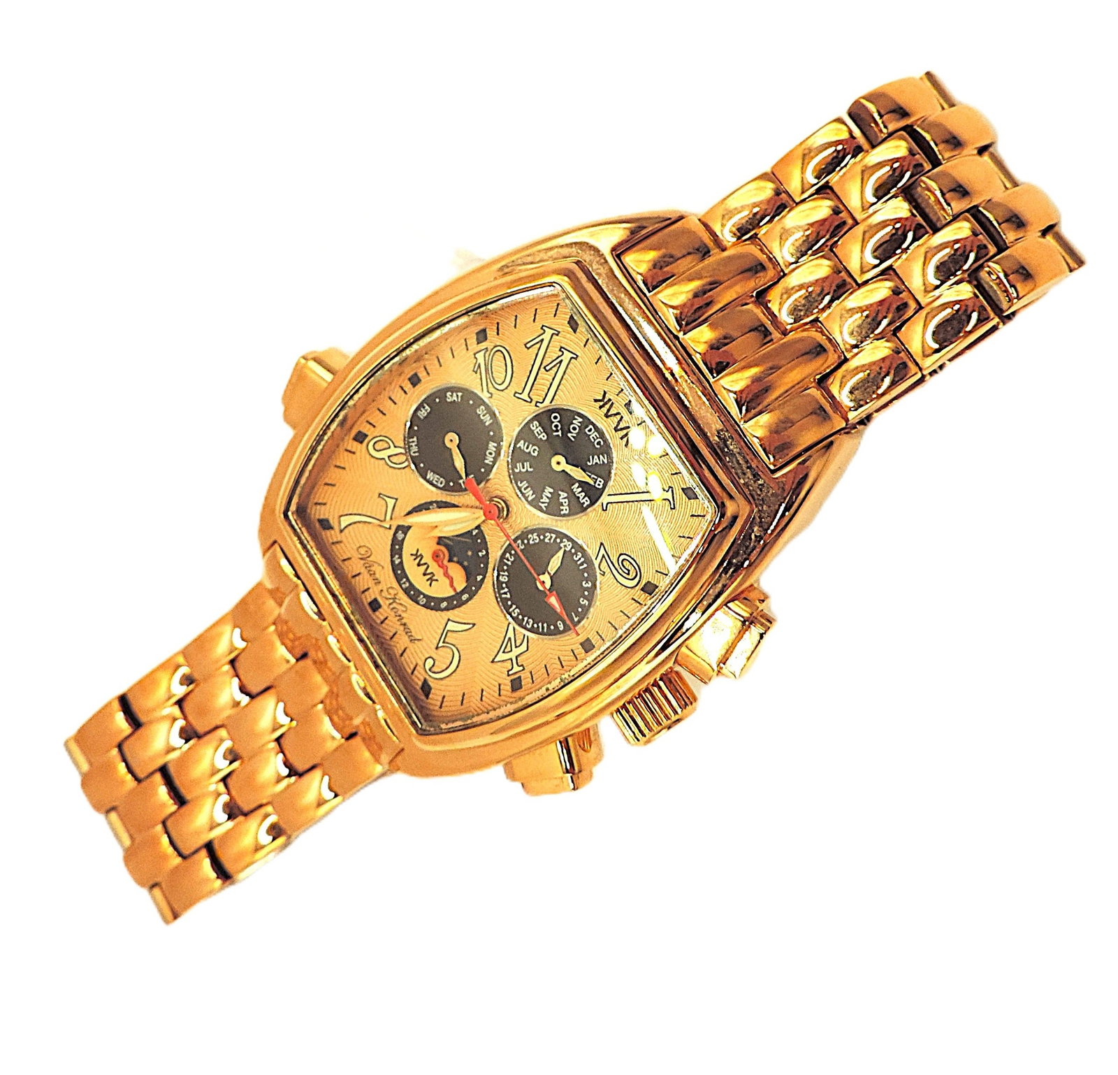 New Vaan Konrad Automatic Chronograph Gold Plated Bracelet Watch - 2