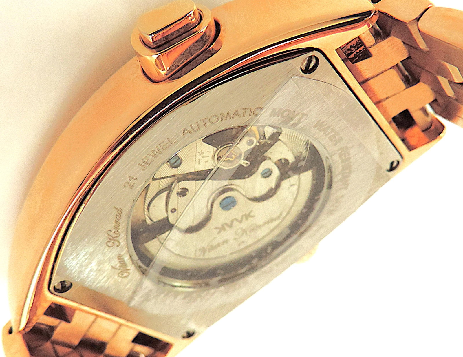 New Vaan Konrad Automatic Chronograph Gold Plated Bracelet Watch - 7
