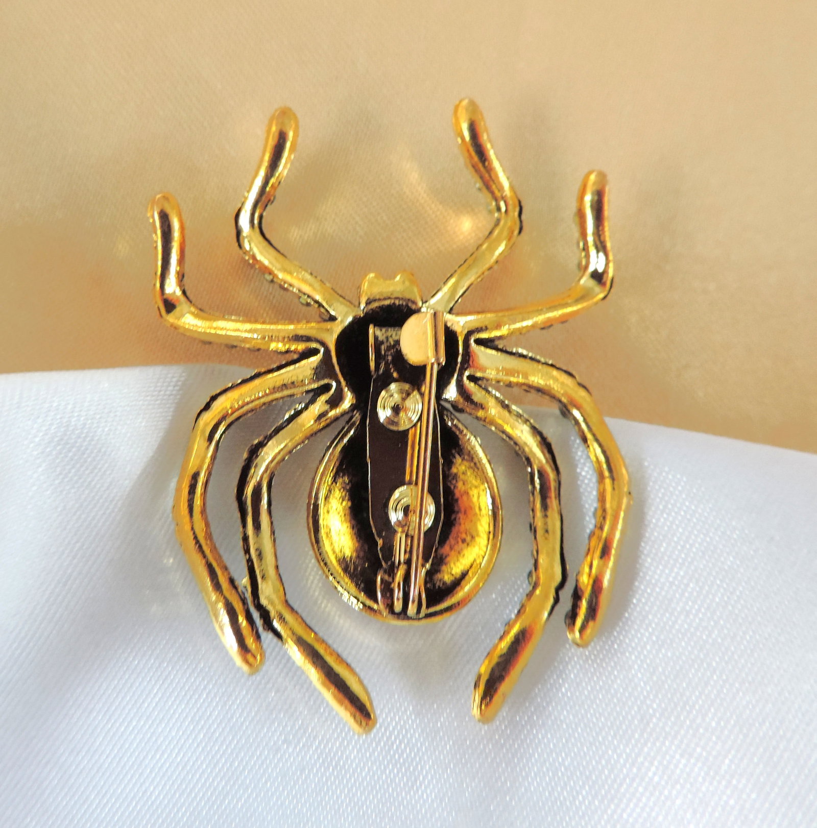 Crystal Encrusted Spider Brooch - 3