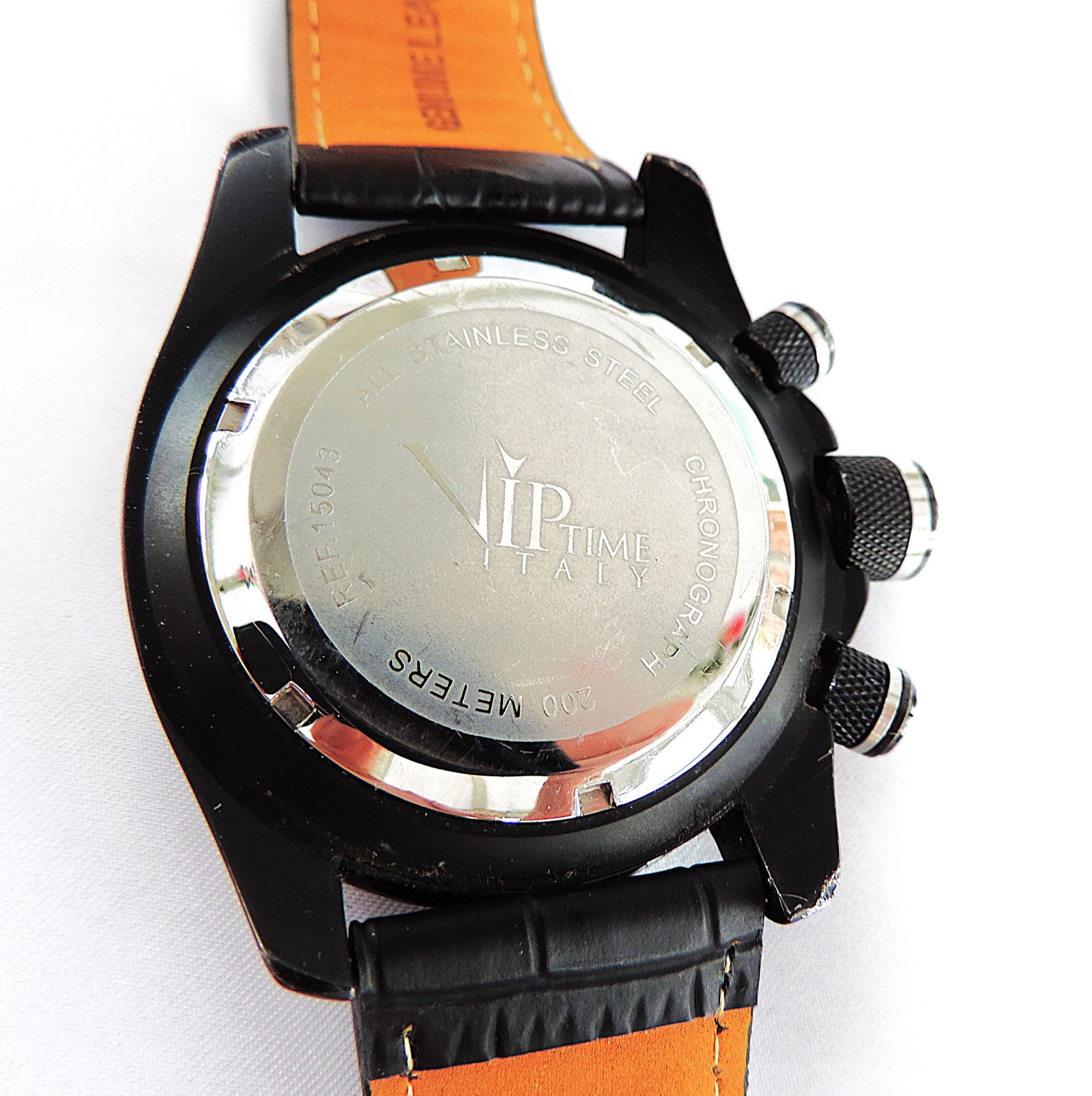 Men's VIP Time Italy Black Chronograph 200m Diver Watch - 5