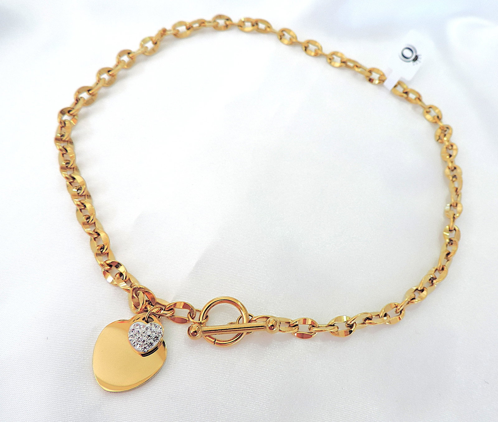 Orrevé Gold Plated Crystal Heart Necklace 'New With Gift Box' - 4