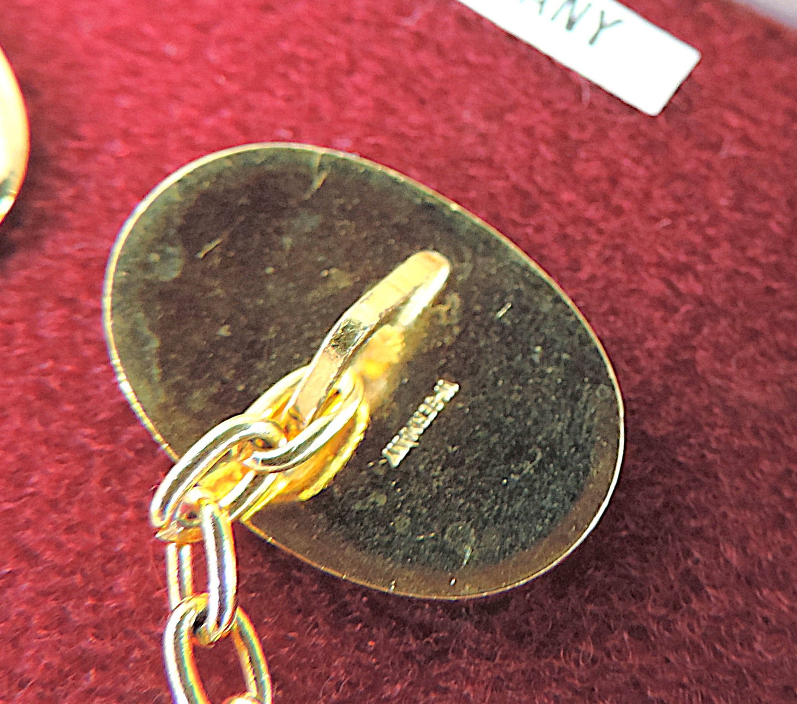 Vintage Gold Plated Cufflinks Made In West Germany Original Box - 3