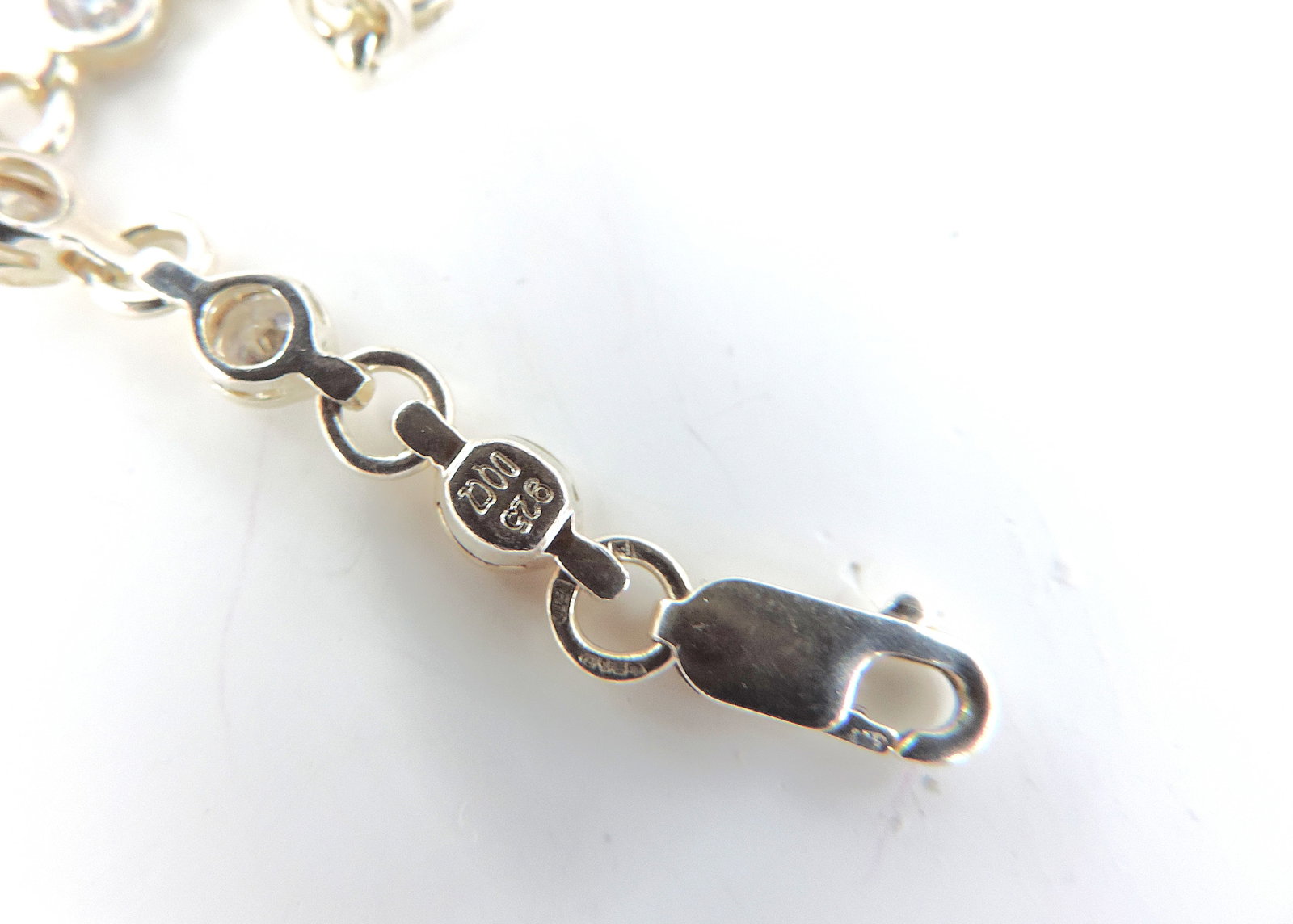 925 Sterling Silver Simulated Diamond Tennis Bracelet - 4