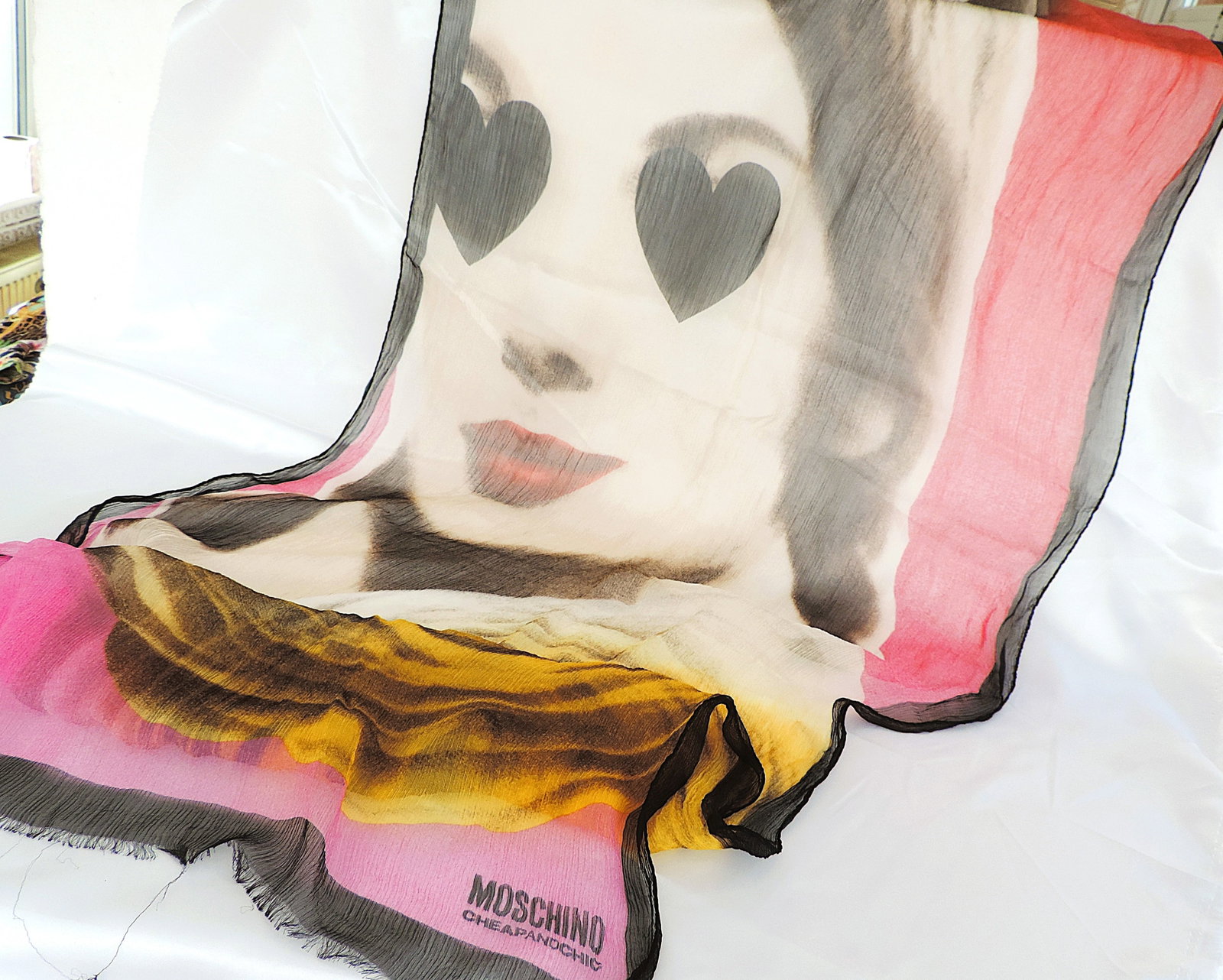 Moschino Silk Chiffon Scarf 172x60cm - 2