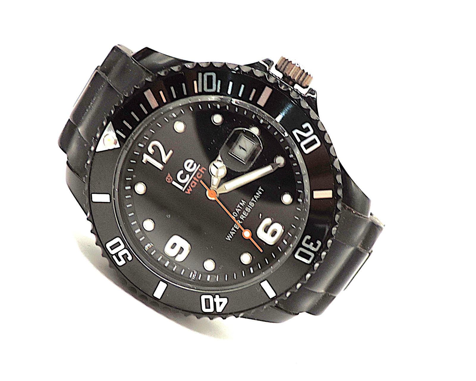 ICE Watch Men's Quartz Watch Black Silicone Strap - New Battery - 7