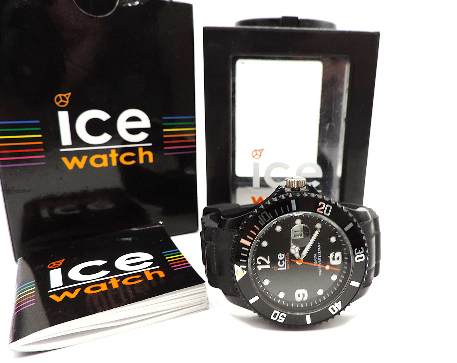 ICE Watch Men's Quartz Watch Black Silicone Strap - New Battery - 8
