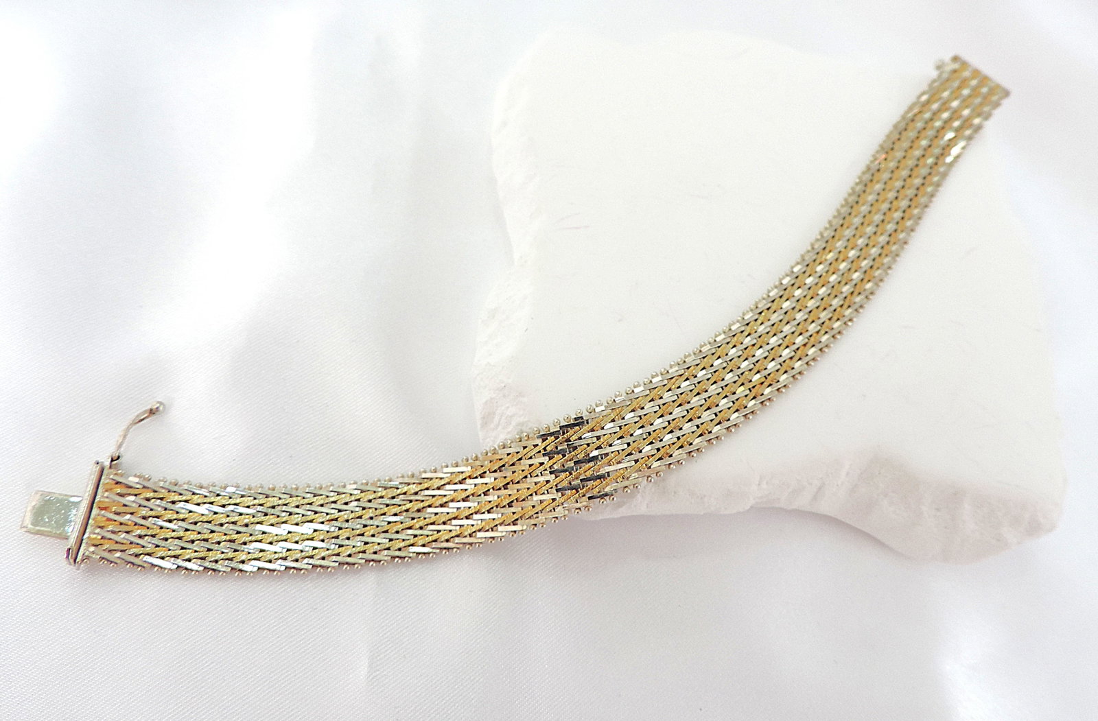 Vintage 925 Bi-Colour Silver & Gold MILOR of Italy Bracelet - 3