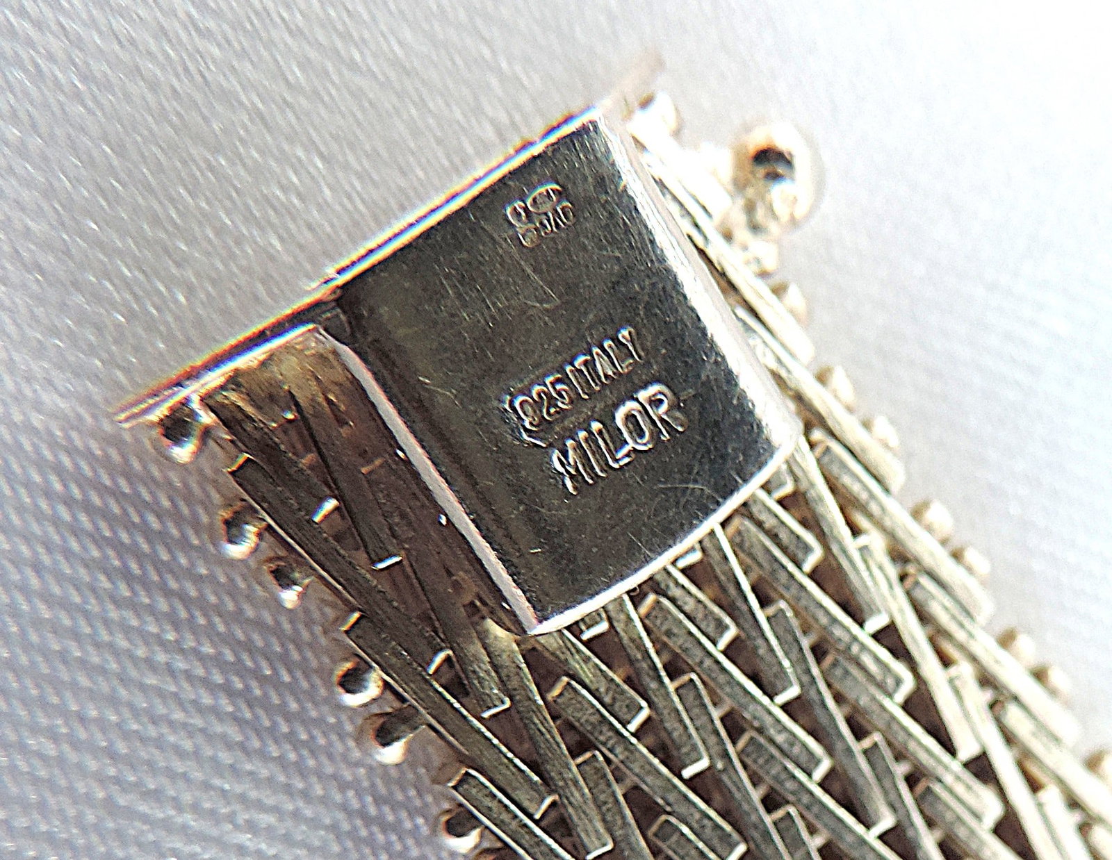 Vintage 925 Bi-Colour Silver & Gold MILOR of Italy Bracelet - 4