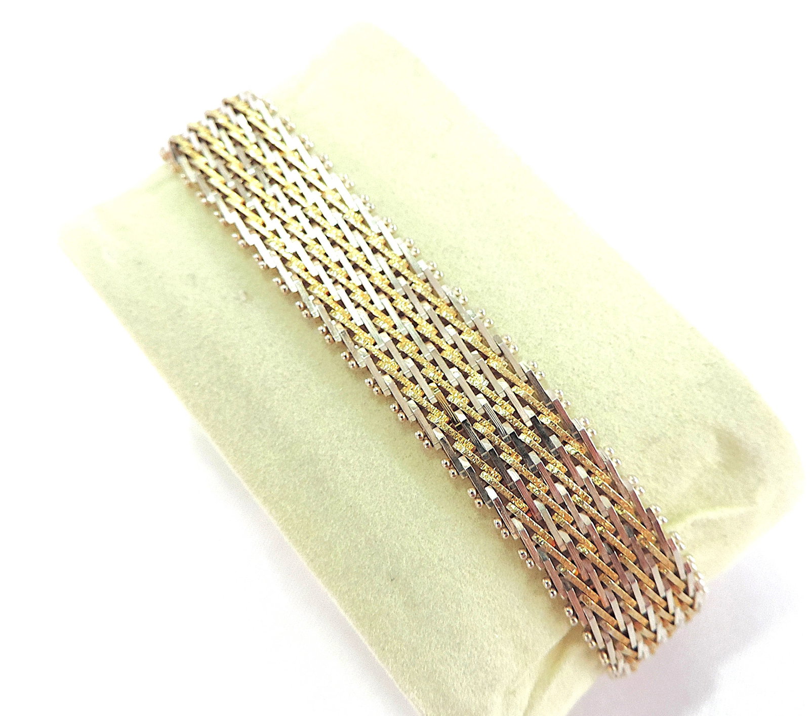 Vintage 925 Bi-Colour Silver & Gold MILOR of Italy Bracelet - 5