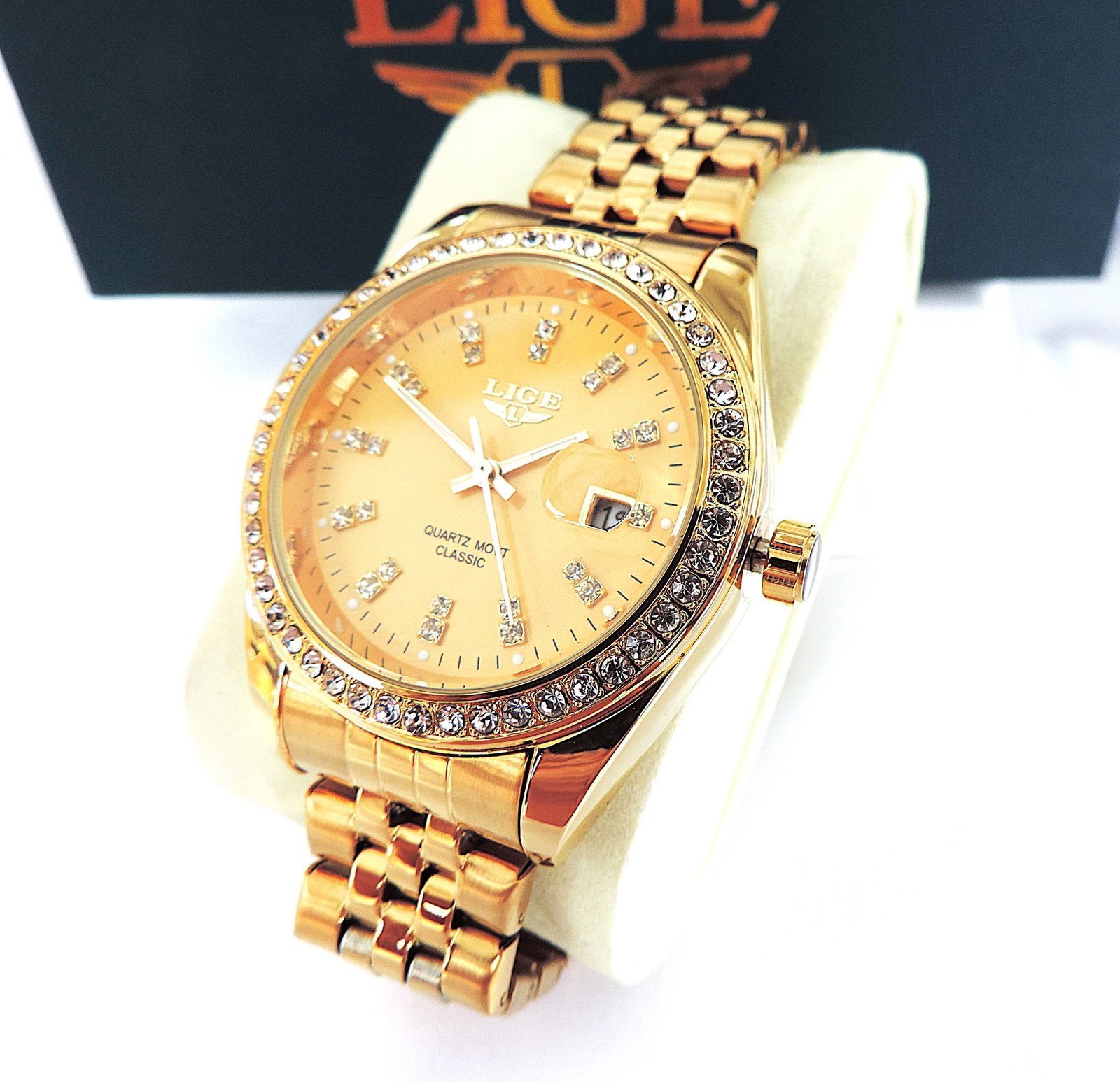 LIGE Men's Bracelet Watch Quartz Movement 41mm Dial 'New Boxed' - 2