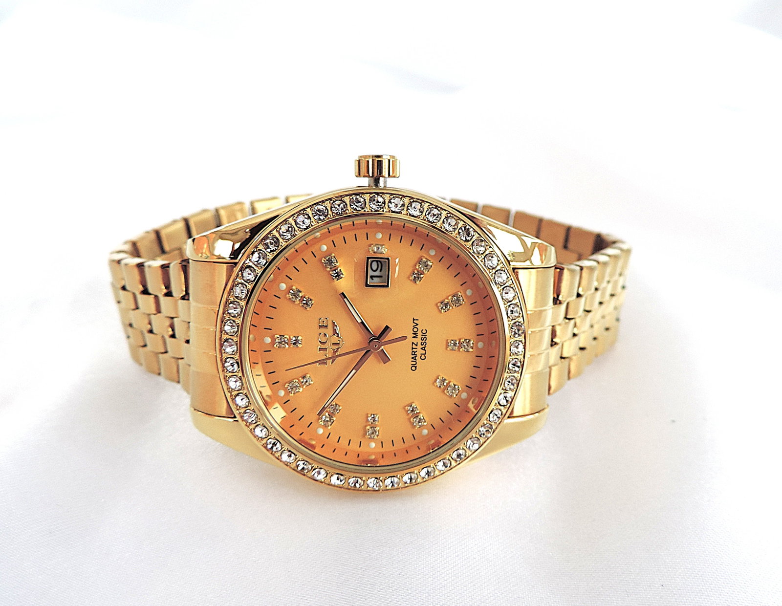 LIGE Men's Bracelet Watch Quartz Movement 41mm Dial 'New Boxed' - 4