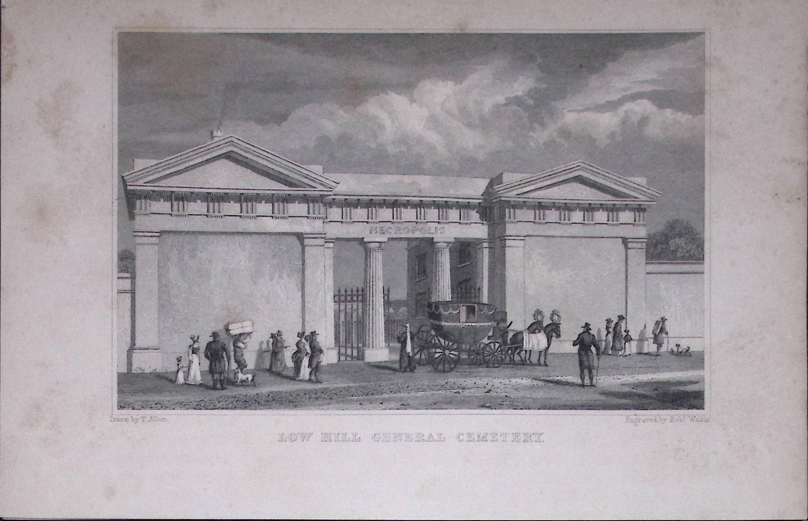 Liverpool Low Hill Cemetery Antique 195 Years-Old Steel-Engraving-57: Title: Liverpool Low Hill Cemetery Antique 195 Years-Old Steel-Engraving-57 Description: This Antique Steel Engraving Was Removed from a 195-Year-Old Edition of. Lancashire Illustrated in a Ser