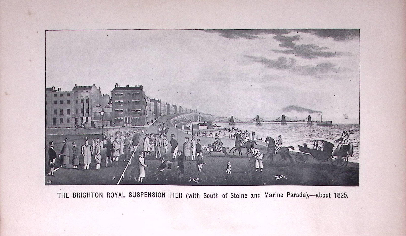 Brighton Royal Suspension Pier (1828) Antique 134-Year-Old Print-16-TR (1 of 2)