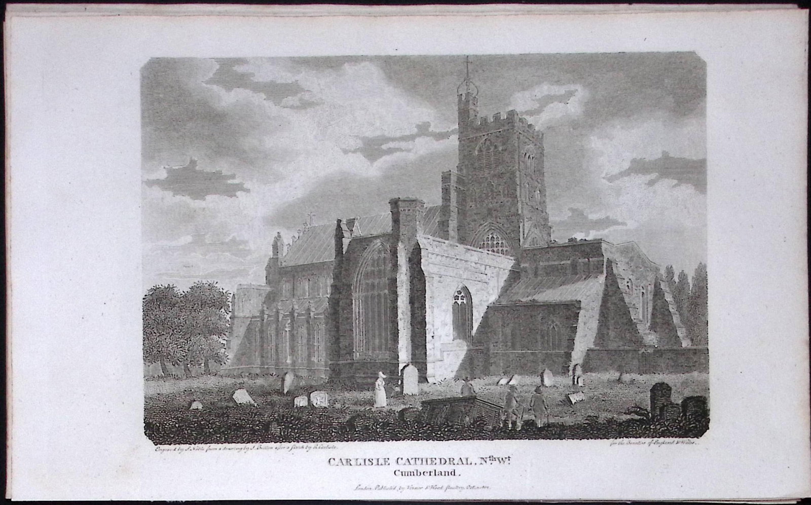 Cumbria Carlisle Cathedral Antique 223 Years-Old Steel-Engraving-126: Title: Cumbria Carlisle Cathedral Antique 223 Years-Old Steel-Engraving-126 Description: This Cumbria Georgian Antique Print Was Removed from a First Edition of. The Beauties of England and Wales
