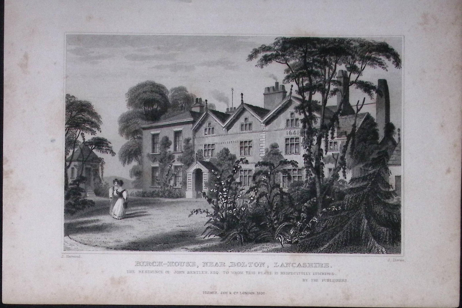 Bolton Birch-House Antique 195 Years-Old Steel-Engraving-34 (1 of 2)