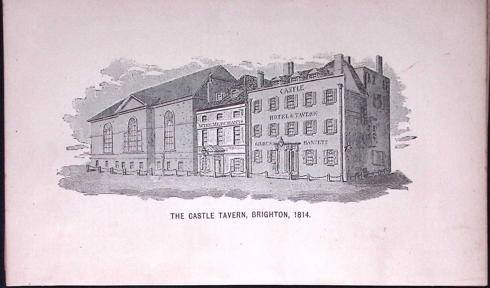 Brighton The Castle Tavern (1814) Antique 134-Year-Old Print-19-TR (1 of 2)
