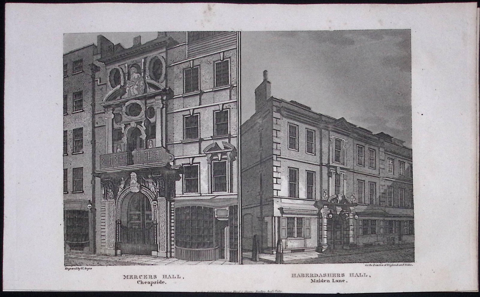 London Mercers & Haberdashers Hall Antique 200 Years-Old Steel-Engraving-115: Title: London Mercers & Haberdashers Hall Antique 200 Years-Old Steel-Engraving-115 Description: This London Georgian Antique Print Was Removed from a First Edition of. The Beauties of England
