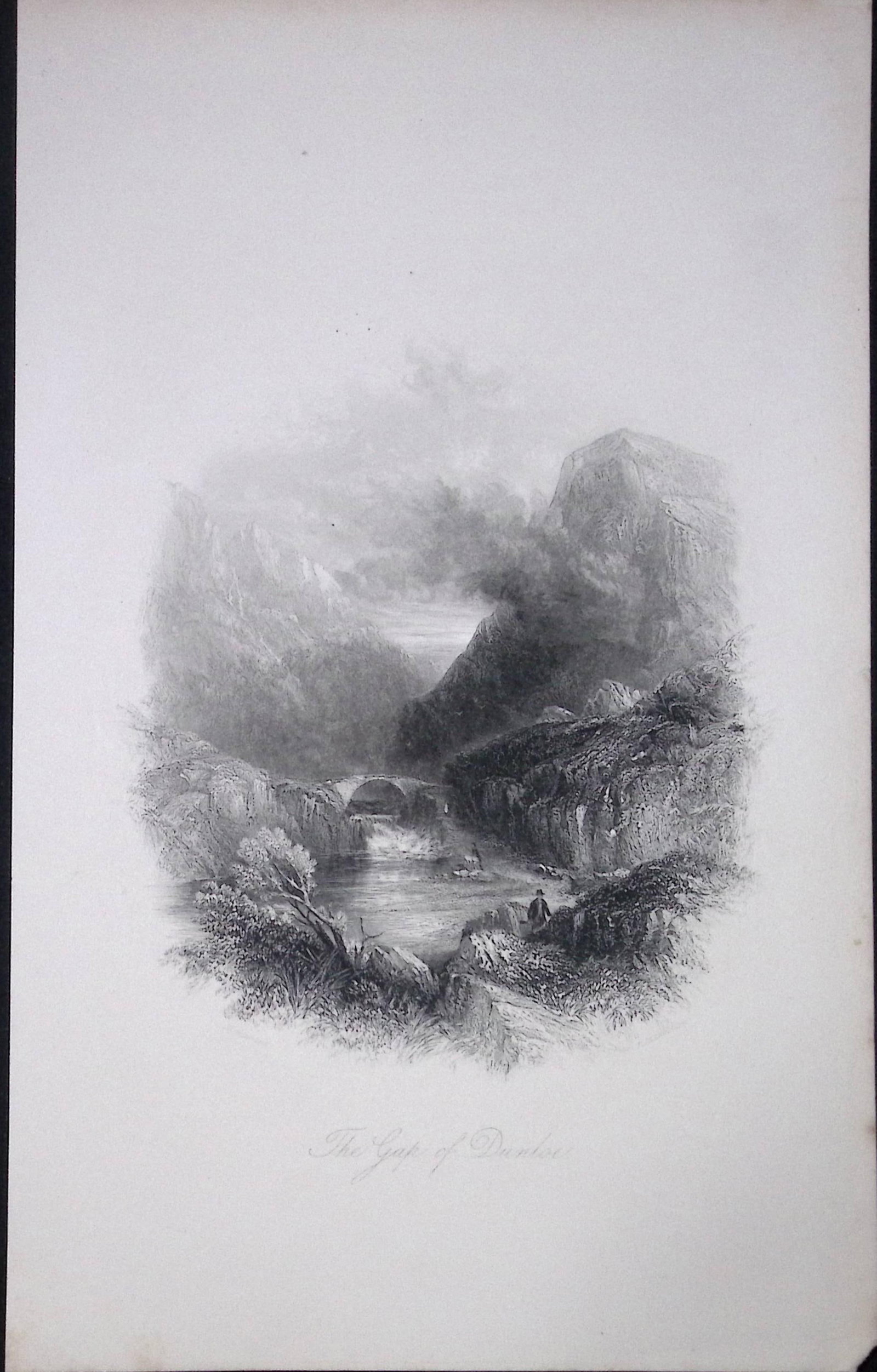 Ireland The Gap of Dunloe Killarney Antique 183 Years-Old Steel-Engraving-21. (1 of 1)