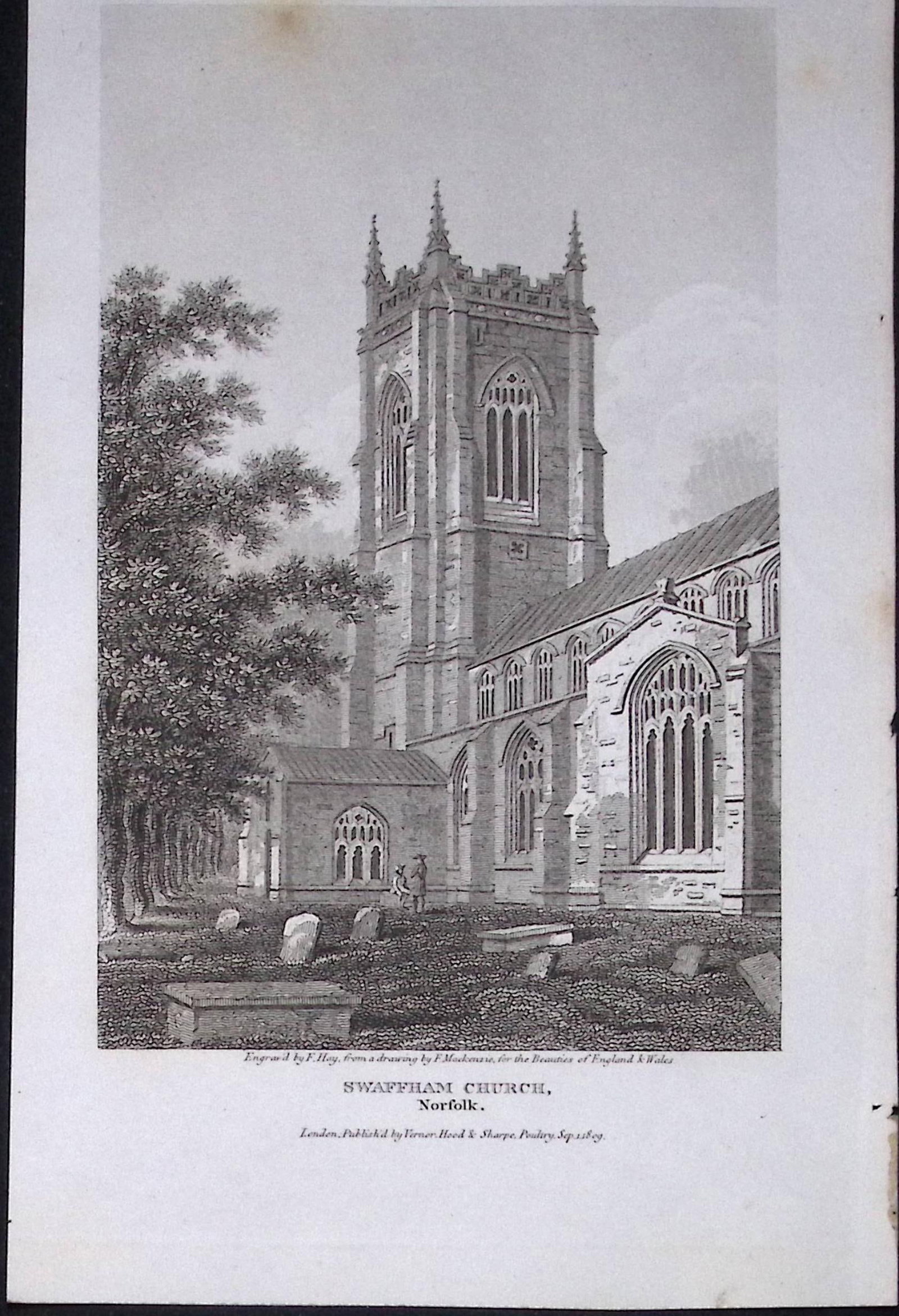 Swaffham Church Norfolk Antique 216 Years-Old Georgian Steel-Engraving-425: Title: Swaffham Church Norfolk Antique 216 Years-Old Georgian Steel-Engraving-425 Description: This Georgian Antique Print Was Removed from a First Edition of. The Beauties of England and Wales