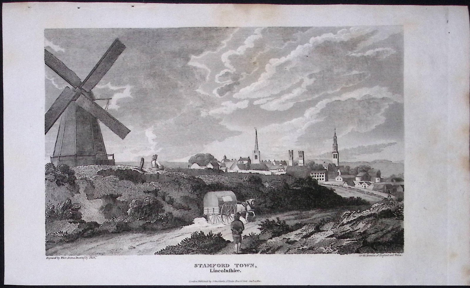 Stamford Town Lincs Antique 218 Years-Old Georgian Steel-Engraving-311: Title: Stamford Town Lincs Antique 218 Years-Old Georgian Steel-Engraving-311 Description: This Lincolnshire Georgian Antique Print Was Removed from a First Edition of. The Beauties of England and