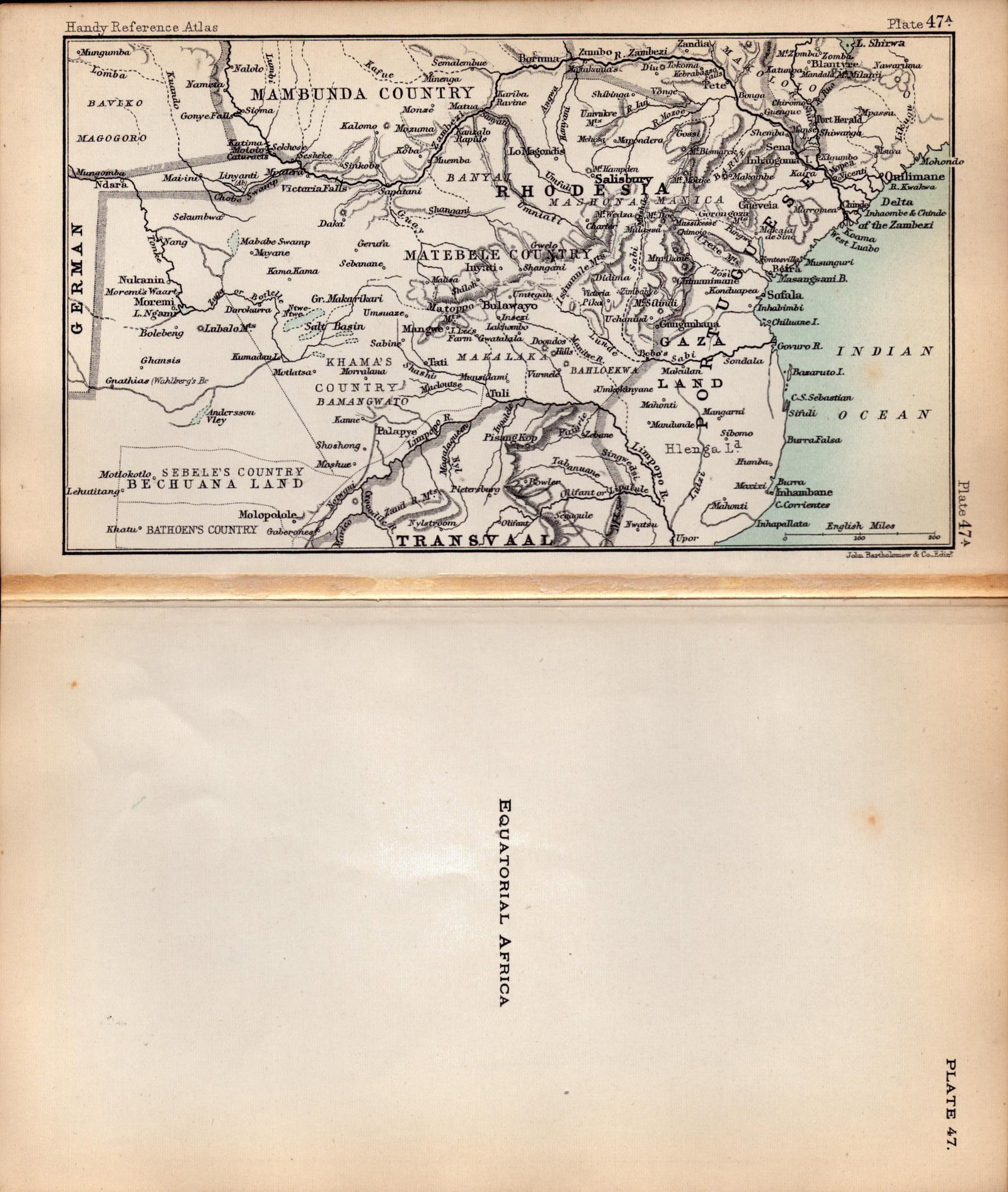 Equatorial Africa Double Sided Victorian Antique 1898 Map. - 2