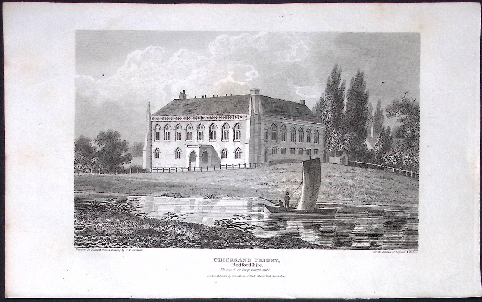 Chicksand Priory Bedfordshire Antique 225 Years-Old Georgian Steel-Engraving-414: Title: Chicksand Priory Bedfordshire Antique 225 Years-Old Georgian Steel-Engraving-414 Description: This Bedfordshire Georgian Antique Print Was Removed from a First Edition of. The Beauties of