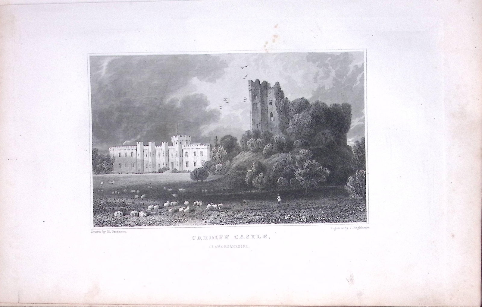 Wales-Hay Church Antique 166-Year-Old Steel Engraving-4: Title: Wales-Hay Church Antique 166-Year-Old Steel Engraving-4 Description: This Antique Steel Engraving Was Removed from a 166-Year-Old Edition of. B. B. Woodward’s The History of Wales 1859.
