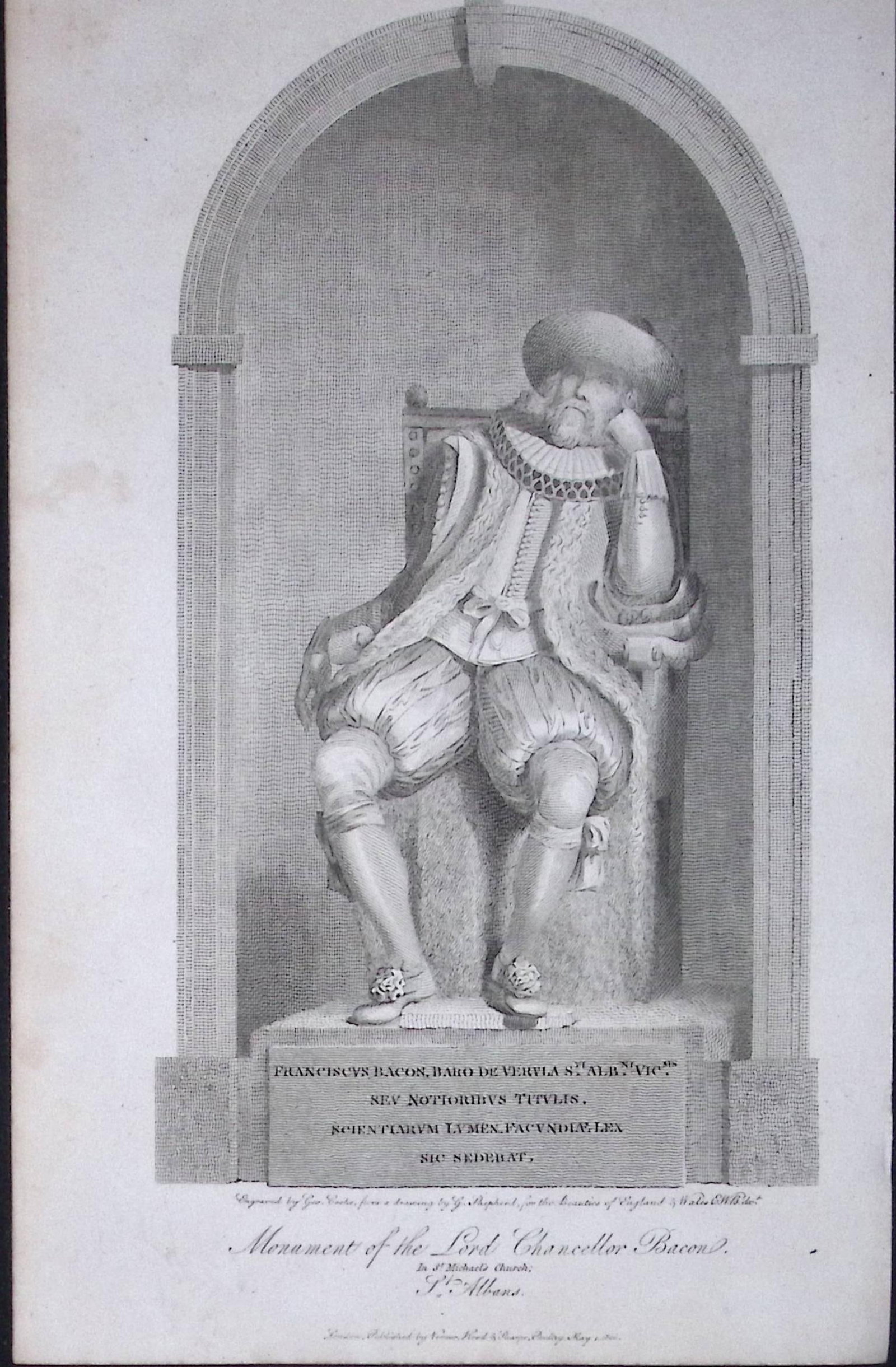 St Albans St Michaels Church Herts Antique 218 Years-Old Georgian Steel-Engraving-461 (1 of 2)
