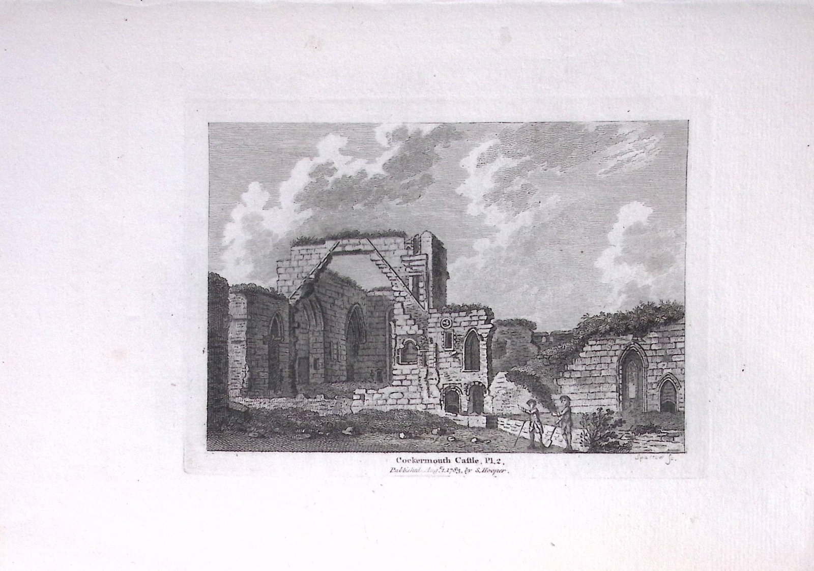 Cumbria Cockermouth Castle Francis Grose Rare 240 Years-Old Copper Engraving-2: Title: Cumbria Cockermouth Castle Francis Grose Rare 240 Years-Old Copper Engraving-2 Description: This Antique Book Plates Was Removed from an 8 Volume Edition. Francis Grose's Antiquities of