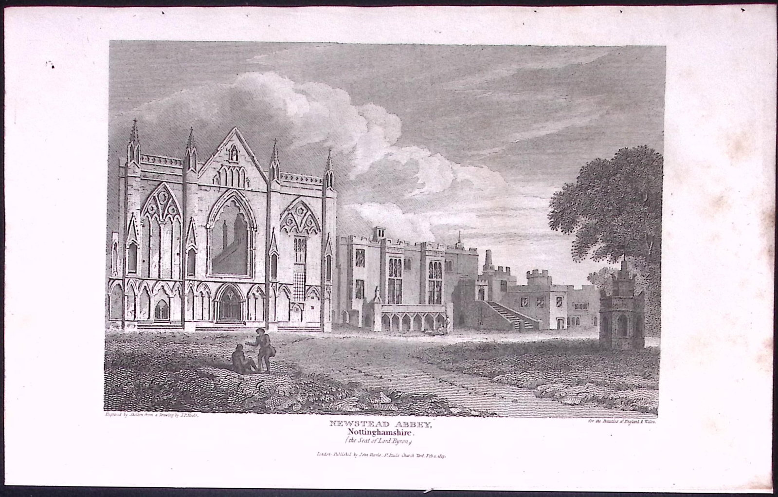 Nottinghamshire Newstead Abbey 212 Years-Old Steel-Engraving-161: Title: Nottinghamshire Newstead Abbey 212 Years-Old Steel-Engraving-161 Description: This Nottinghamshire Georgian Antique Print Was Removed from a First Edition of. The Beauties of England and