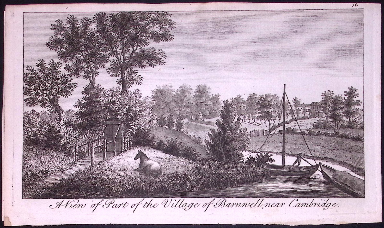 Barnwell Near Cambridge Rare Georgian Copper Antique 1776 Engraving-10 (1 of 2)
