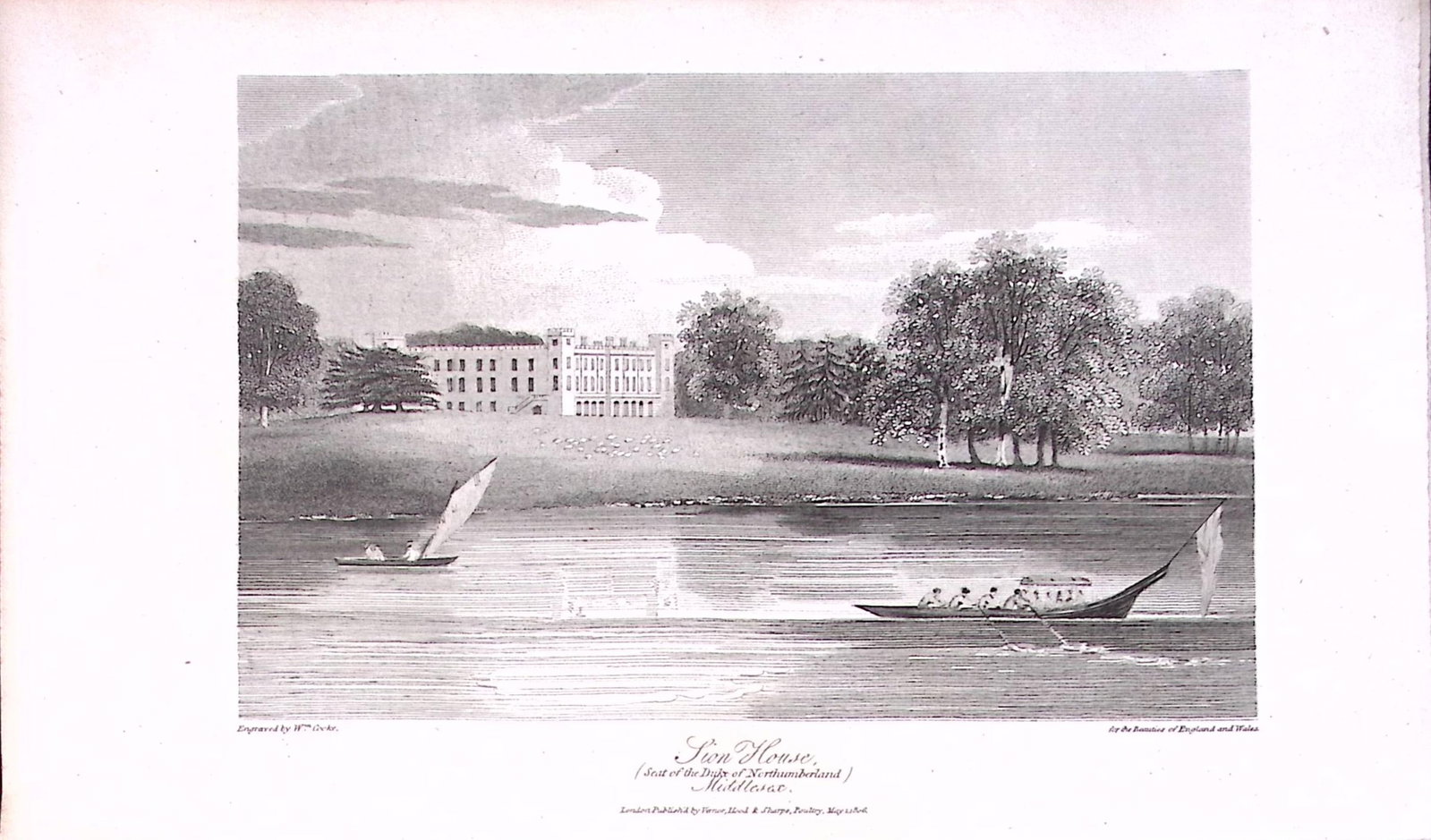 Syon House Hounslow London Antique 200 Years-Old Steel-Engraving-258: Title: Syon House Hounslow London Antique 200 Years-Old Steel-Engraving-258 Description: This London Georgian Antique Print Was Removed from a First Edition of. The Beauties of England and Wale