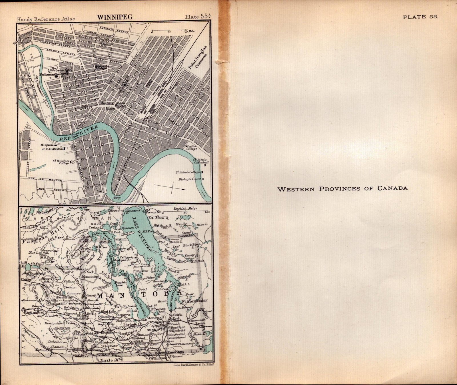 Canada Western Provinces Double Sided Victorian Antique 1896 Map. - 2