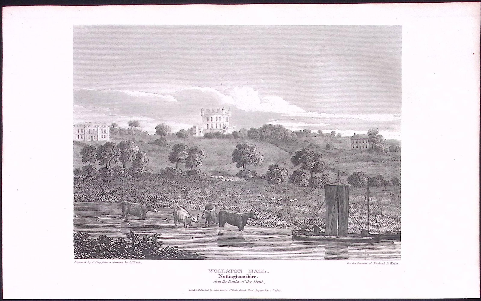 Nottingham Wollaton Hall Antique 212 Years-Old Steel-Engraving-153: Title: Nottingham Wollaton Hall Antique 212 Years-Old Steel-Engraving-153 Description: This Nottinghamshire Georgian Antique Print Was Removed from a First Edition of. The Beauties of England and