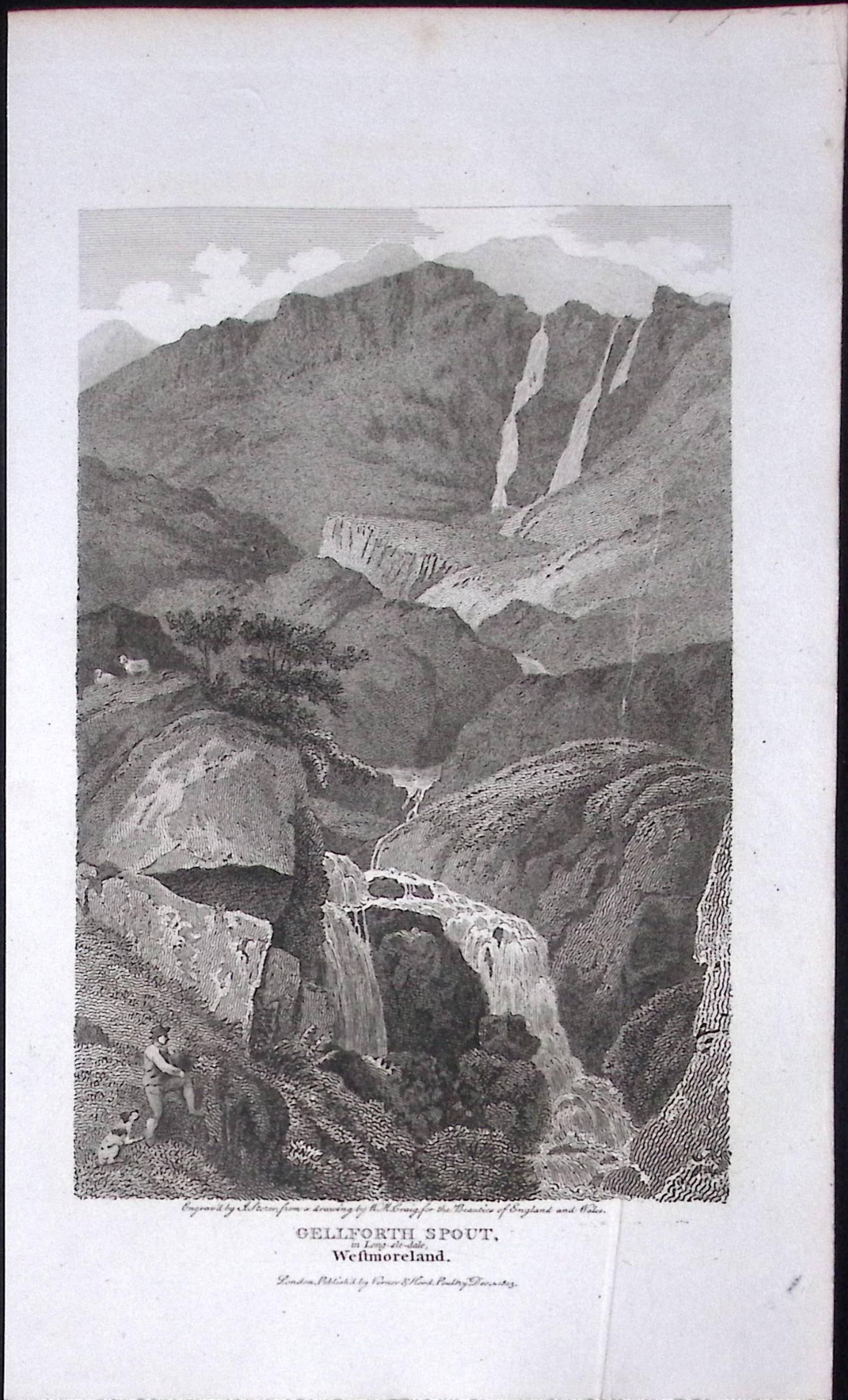 Gellforth Spout Lake District Antique 211 Years-Old Georgian Steel-Engraving-212: Title: Gellforth Spout Lake District Antique 211 Years-Old Georgian Steel-Engraving-212 Description: This Cumbria Georgian Antique Print Was Removed from a First Edition of. The Beauties of Eng