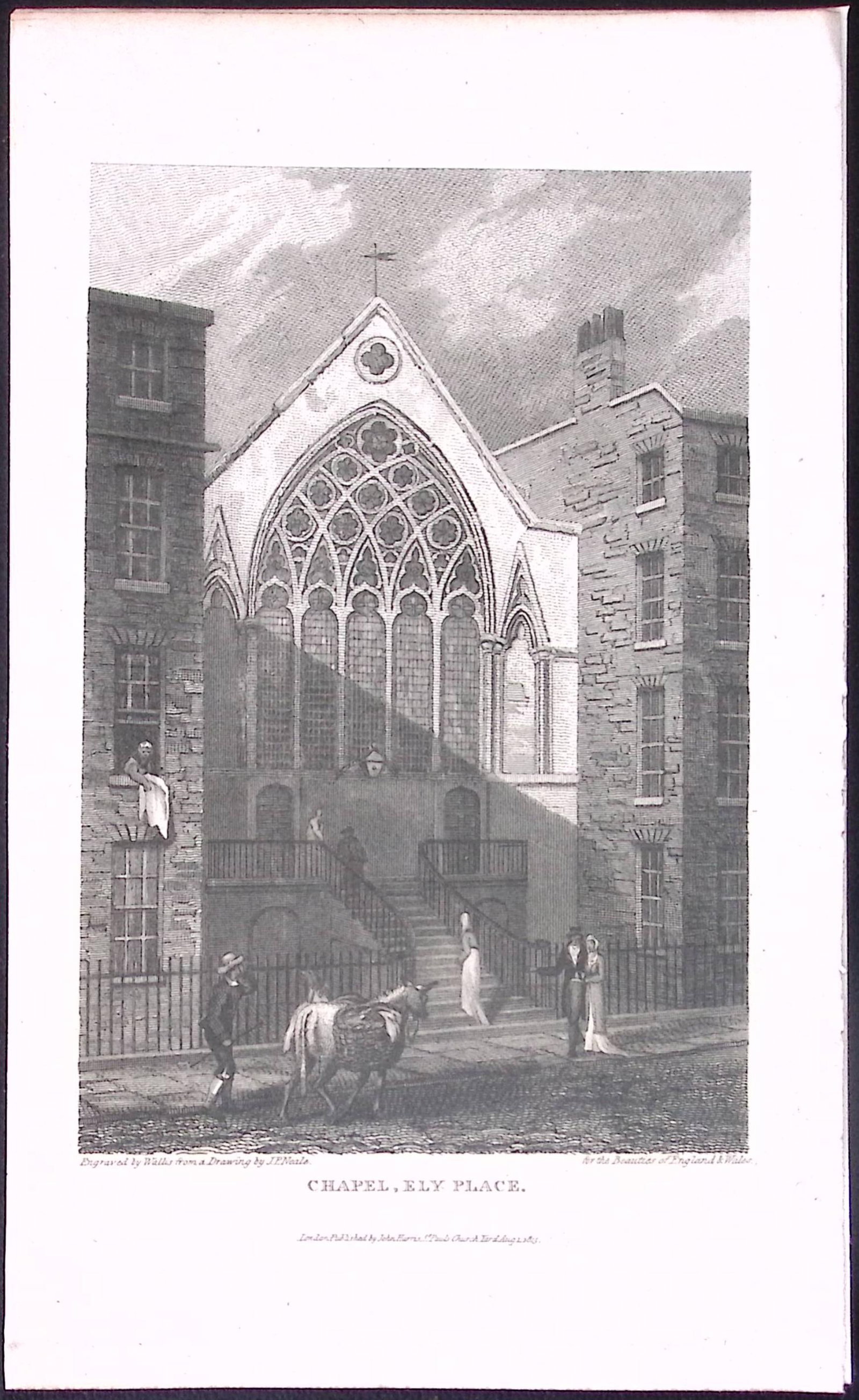 Chapel Ely Place Holborn London Antique 200 Years-Old Steel-Engraving-238: Title: Chapel Ely Place Holborn London Antique 200 Years-Old Steel-Engraving-238 Description: This London Georgian Antique Print Was Removed from a First Edition of. The Beauties of England and