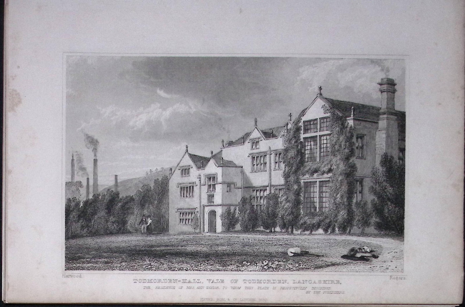 Todmorden Lancashire Antique 195 Years-Old Steel-Engraving-12: Title: Todmorden Lancashire Antique 195 Years-Old Steel-Engraving-12 Description: This Antique Steel Engraving Was Removed from a 195-Year-Old Edition of. Lancashire Illustrated in a Series of